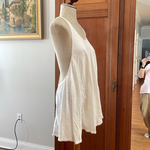 Free people tank top white sleeveless racerback 100% cotton women’s size XS - Picture 2 of 8
